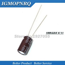 50PCS 611mm 100V22UF 22 미크로포맷 알루미늄 전해 콘덴서 무료, 한개옵션0