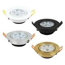 LED 타공 7cm(3인치) 5W 일체형 회전 매입등 매립등 플리커프리, 화이트, 주광색(하얀빛), 추가안함