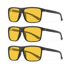 OUKEMAX 편광 선글라스 남성 여성용: 자외선 차단 기능이 있는 운전 스포츠 낚시용 남성용 선글라스 3팩 A4-야간 시야/야간 시야/야간 시야 미디엄