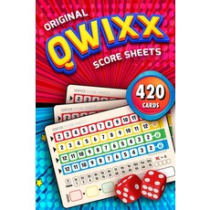 오리지널 Qwixx 스코어 시트 패밀리 주사위 게임 멀티 컬러 패드420장 교체용 Qwix 스코어카드, 기본