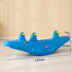 유아 3인용 2인용 플라스틱 시소 실내 야외 놀이 흔들, 1개, 3인용시소/블루/아웃도어내구성
