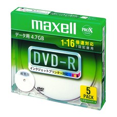 DVD-R 4.7GB 5mm DR47WPD.S1P5S A 맥셀(maxell) 데이터용 16배속 대응 잉크젯 프린터