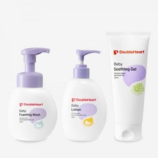더블하트 진정루틴 세트(포밍워시300ml+베이비 수딩젤200ml+베이비로션250ml), 무향300ml, 베이비 수딩젤200ml, 소프트파우더리향250ml