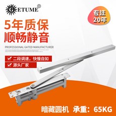 65KG閉門器 闇藏閉門器 闇裝閉門器 隱形閉門器 酒店閉門器 自動關門器 門弓器 拉門緩衝器 緩衝閉門器 自動關門, 1個, 230×70×32（寬）mm