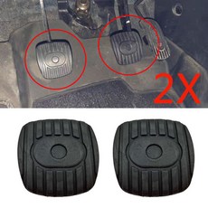 닛산 노트 큐브 Tiida Micra NV200 2009 2010 검정색 고무 46503-JX040 용 2X 브레이크 클러치 페달 패드, 01 2X