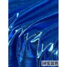 패브릭원단 4가지 방법 탄성 스판덱스 브론징 패브릭 고탄성 니트 금색과 은색하프 미터, A 3, 1개