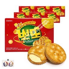 크라운 뽀또 치즈타르트(161g) x 7통+자색옥춘사탕 20g 세트, 1.127kg, 1세트