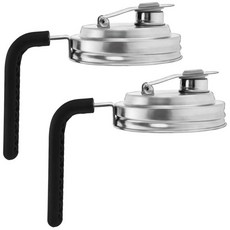 메이슨 자 플립 스파우트 뚜껑 손잡이 미끄럼 방지 디자인 밀폐력 우수 사용하기, 1. Black, 1개