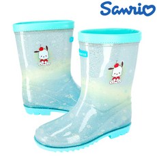 포차코 캐릭터 얼굴 아동장화 고급스러운 펄 디자인 레인부츠