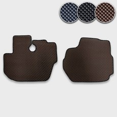 포터2 (EV공용) 전용 3D 엠보싱 차세대 고무매트 엣지형 운전석+조수석 세트, 브라운, 50 포터2 (EV 공용)