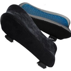 다사온 팔걸이 메모리폼 의자 쿨 메쉬소재 팔걸이 쿠션, 블랙 메쉬 x 2개