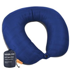 TREKOLOGY 비행기용 여행용 목 베개 - 수면을 위한 프리미엄 비행기 장거리 비행을의 지지대 등급의 베개 및 여행을 편안한 받침대 129801 74280616, 블루 Trekology 129801 742806160