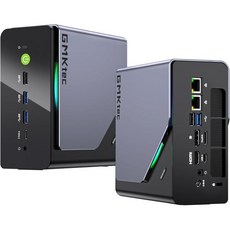 GMKtec 게이밍 미니 PC K8 플러스 AMD 라이젠 7 8845HS 8C/16T up to 5.1GHz 32GB DDR5 RAM 2TB SSD 데스크탑 컴퓨터 듀얼 NIC, GMKtec 게이밍 미니 PC AMD 라이젠 7 H 2