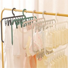 다용도 2단 3단 후크 집게 걸이 양말 속옷 모자 모자진열대 소품 행거 옷걸이, 2단 화이트