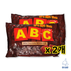 롯데웰푸드 ABC 초콜릿, 565g, 2개