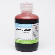샤프라닌용액 사프라닌용액 Safranine Solution(C20H19CIN4) 125ml 샤프라닌 O 용액, 1개
