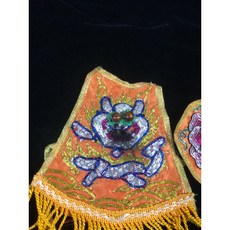 8吋8金身用 橘色全手工披肩肚兜肚圍 - 天上聖母媽祖神衣適用