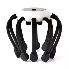 Izeriel 전동 두피 마사지기 머리 마사지기 무선 진동 머리 맛사지기 USB 충전 피로회복 안마기, 블랙