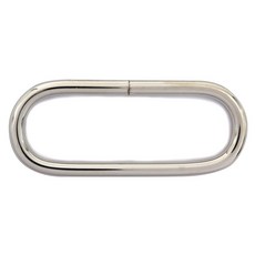 糊塗鞋匠 優質鞋材 N317 橢圓扣 橢圓環 包包扣 皮帶扣 腰帶扣 背帶扣環 包包扣環 調節扣, 銀色