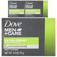 도브 멘 + 케어 엑스트라 프레시 바디 페이스 바, 3개, 75g
