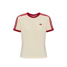 아디다스 3 Stripes Slim Fit striped-details T-shirt