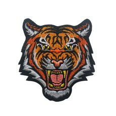 AOTDDOR 동물 맹수 머리 호랑이 곰 늑대 디자인 찍찍이 벨크로 자수 와펜 패치