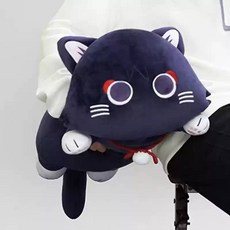 원신 방랑자 고양이 스카라냥 바다필로우 긴 봉제 인형, 누워 있는 스카라냥, 60cm, 1개