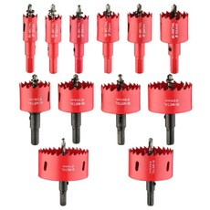 12PC 바이메탈 홀쏘세트 홀커터 18-75mm, 1세트