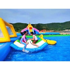 뉴심플몰 에어풀장 대형 에어바운스 야외 수영장 물놀이 풀장 5x4m 30cm, 2m 어린이 시소
