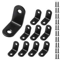 범용 스테인레스 스틸 코너 브래킷 90 도 직각 고정 목재 가구 침대 프레임 캐비닛 액세서리 10 개, [01] 10pcs
