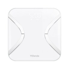 유란다 스마트 웨이트 스케일 체지방계, White, CS20F