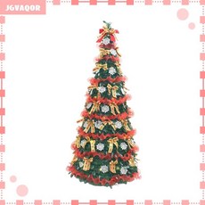 折疊聖誕樹帶絲帶方便節日裝飾聖誕樹酒店家庭客廳節日派對裝飾