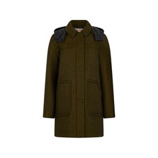 무레르 후드 싱글 브레스티드 코트