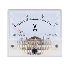 DC 전압계 전압 계량기 패널 계량기 85C1-V 10V 30V 50V 100V 250V 100x80mm, 08 10V