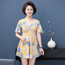 중장년층 수영복 여자 엄마 분체 스커트 보수 빅사이즈 수영복 중년 여성 수영복 노인