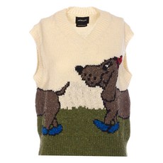 하울린 범퍼 러버 니트 베스트