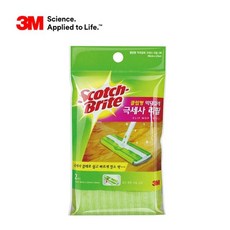 스카치브라이트 클립형 막대걸레 리필 2매 28x21cm 막대걸레 청소포 스카치브라이트 리필 밀대걸레 dew+885Cy