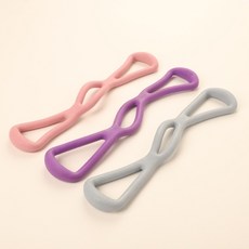 필라테스/요가밴드/근력밴드/스트레칭 8자 튜빙밴드/스트레칭밴드/헬스밴드, 퍼플, 1개