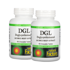 1+1 네추럴팩터스 씹어먹는 DGL 디지엘 400mg 츄어블 90정, 2개