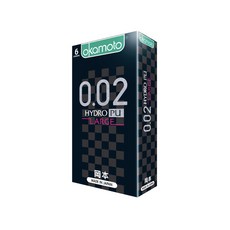 Okamoto 岡本 0.02L 水性加大碼保險套, 1個, 6個裝