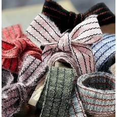 [5마450cm] 30mm 가을 겨울 니트 리본 테이프 털 기모 리본 부자재, 카키, 1개