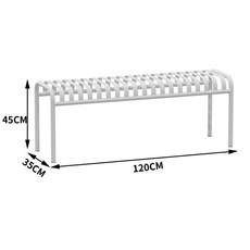 블랙 철제 야외 감성 카페 세트 정원 테라스, K. 120x35 긴 스툴