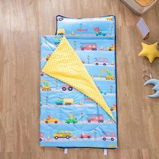 낮잠 매트 베개 플리스 담요 초극세사 아동용 롤업 어린이집 유치원용 슬럼버백, 1. color3