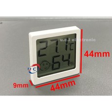 UCI電子 磁吸溫濕度計 多功能電子數顯溫濕度計 溫度計, 1個, 小溫度計 44*44*9mm