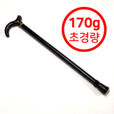 또팡 170g 초경량 지팡이 효도선물 길이조절 일체형 한발고무, 블랙, 1개