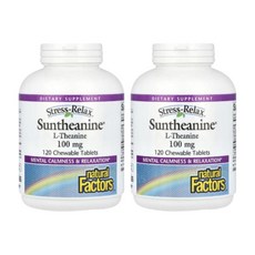 내츄럴팩터 스트레스 릴렉스 썬테아닌 200mg 츄어블 120정 2개