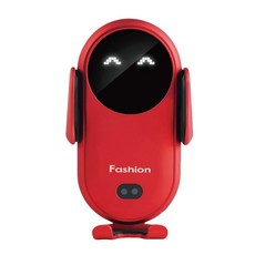 MCK 手機專用導航支架科技車用無線充電手機架，多色可選，自動伸縮鎖緊智能感應，台灣製現貨直營隔日達, 紅色