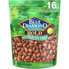 BLUE 블루 DIAMOND 다이아몬드 Almonds Raw Whole NATURAL 내추럴 473.2ml(16온스) 156729, 16 Ounce (Pack of 1)