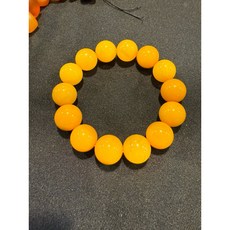 古一齋 雞油黃蜜蠟手珠 15.2mm 28克, 1個, 28g