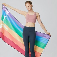 라파바 특대형 비치타올 워터파크 바캉스 휴양지 물놀이 스포츠 타월, 레인보우, 1개